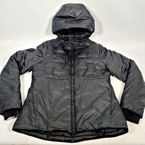 Levelwear Women's Sz XS Black Hooded Down Puffer Coat Quilted Jacket